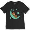 brown sleep V-Neck Tee