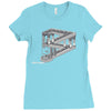 some game involving falling blocks in the style of m.c. escher Ladies Fitted T-Shirt