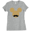 mickey mouse moustache Ladies Fitted T-Shirt