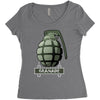 hand grenade military army Women's Triblend Scoop T-shirt