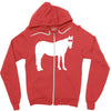 staring horse Zipper Hoodie