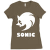 sonic uomo donna bambino sega videogames Ladies Fitted T-Shirt