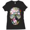 Summer Skull Ladies Fitted T-Shirt