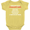 Smartass January Girl Baby Onesie