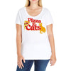 pizza and cats Ladies Curvy T-Shirt
