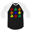 color ful 3/4 Sleeve Shirt