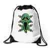 zombie smile Drawstring Bags
