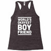 world's okayest boyfriend couple love funny Racerback Tank