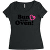 Bun in the Oven with Heart Baby Girl Women's Triblend Scoop T-shirt