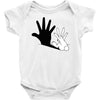 rabbit hand shadow Baby Onesie