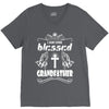 I Am One Blessed Grandfather V-Neck Tee