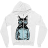 cool cat Zipper Hoodie