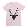 poly deer black Ladies Fitted T-Shirt