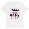 i wear pink for my aunt breast cancer V-Neck Tee