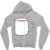 glass and coffee Zipper Hoodie