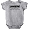 i am an accountant t shirt funny profession shirt tee gift for account Baby Onesie