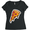hot pizza Women's Triblend Scoop T-shirt