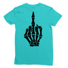 Flipping Someone Off Ladies Fitted T-Shirt