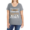 i never dreamed i would be a super cool daddy but here i am killing it Ladies Curvy T-Shirt