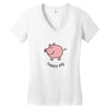 happy pig Women's V-Neck T-Shirt