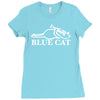 blue cat records Ladies Fitted T-Shirt