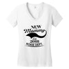 New Mommy 2018 Rokie Dept. Women's V-Neck T-Shirt