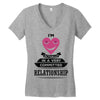 I Am Actually In A Very Commited Relationship Women's V-Neck T-Shirt