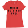 music sets you free Ladies Fitted T-Shirt