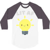 lit af kawaii light bulb 3/4 Sleeve Shirt