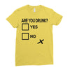 are you drunk check Ladies Fitted T-Shirt
