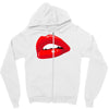 lips red kiss passion girl Zipper Hoodie