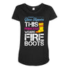 Forget Glass Slippers This Princess Wears Fire Boots Maternity Scoop Neck T-shirt