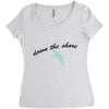 down the shore hooded Women's Triblend Scoop T-shirt