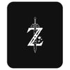 the legend of zelda - breath of the wild white logo Mousepad