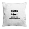 botox expression Throw Pillow