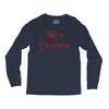 merry christmas red glitter Long Sleeve Shirts