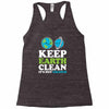 keep earth clean it's not uranus kawaii planets Racerback Tank
