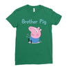 peppa pig brother pig Ladies Fitted T-Shirt