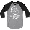 where my hoes 3/4 Sleeve Shirt