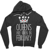 queens are born in february Zipper Hoodie