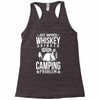 whiskey and camping! Racerback Tank