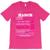 quens are born in march T-Shirt