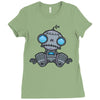 sad robot Ladies Fitted T-Shirt
