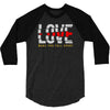 love make you fall apart 3/4 Sleeve Shirt