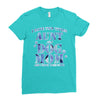 i have two tıtles aunt and dogmom an i rock them both flowers Ladies Fitted T-Shirt
