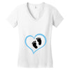 Baby Boy with Heart Any Name Customized Women's V-Neck T-Shirt