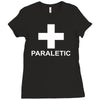 paraletic funny printed green top drinking booze party drunk Ladies Fitted T-Shirt