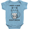 RIGHT MEOW BEER CAT Baby Onesie