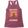 rock beat scissors Racerback Tank