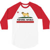 colifornia republic parody pugfornia republic 3/4 Sleeve Shirt